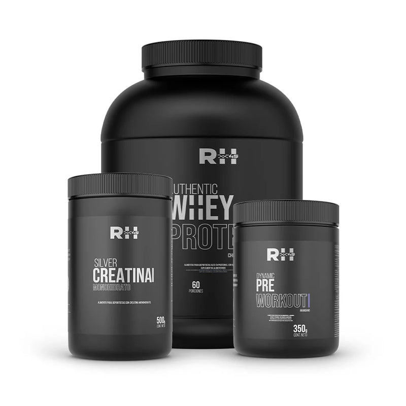 Pack Authentic Protein 100% Whey + Dynamic Pre Workout + Silver Creatina Monohidrato + Envío Gratis