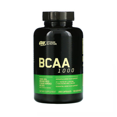 BCAA 1000 (200 Cápsulas) - Optimum Nutrition - Sakál Sport