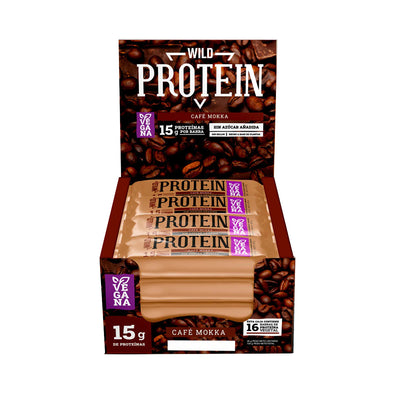 Wild Protein Vegana Mokka (Caja / 16 Unidades) - Wild Protein - Sakál Sport