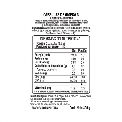 Omega 3 (220 Capsulas) - 7Nutrition