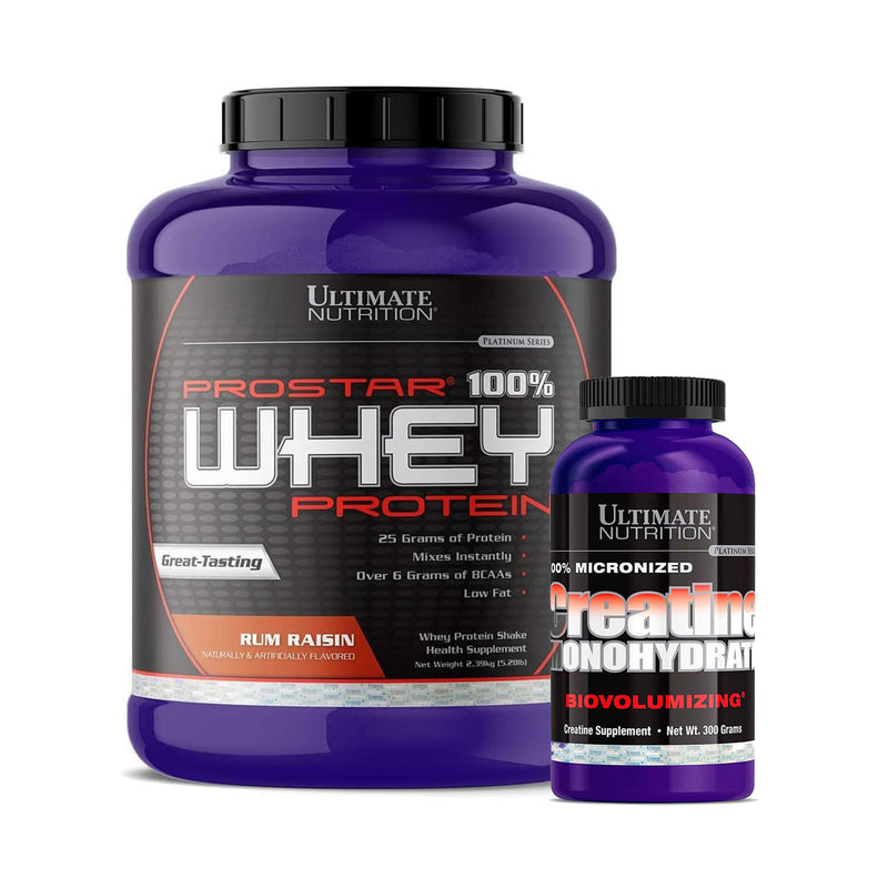 Promo Ultimate Nutrition - Proteína Whey 5Lb + Creatina Monohidratada 300gr