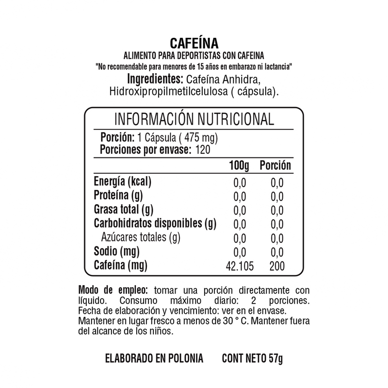 Cafeina Speed (120 Capsulas) - 7Nutrition