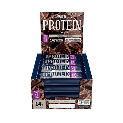 Wild Protein Vegana Chocolate Bitter (Caja / 16 Unidades) - Wild Foods - Sakál Sport